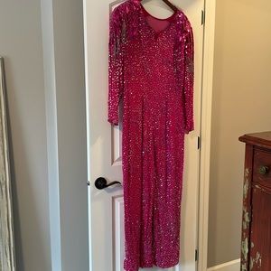 Hand beaded vintage gown size 16W